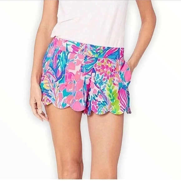 Lilly Pulitzer NEW colorful shorts size XS in pink and blue New - Picture 2 of 7